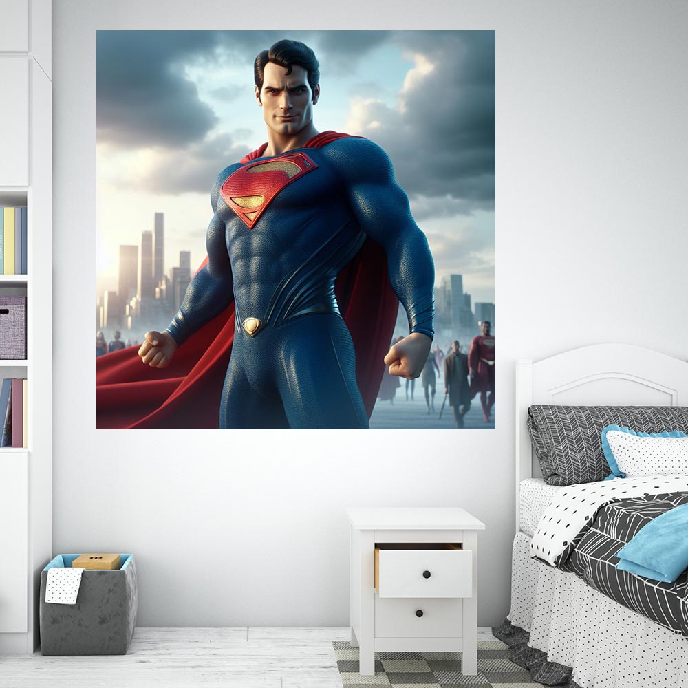 מדבקות קיר גדולות דגם סופרמן 7