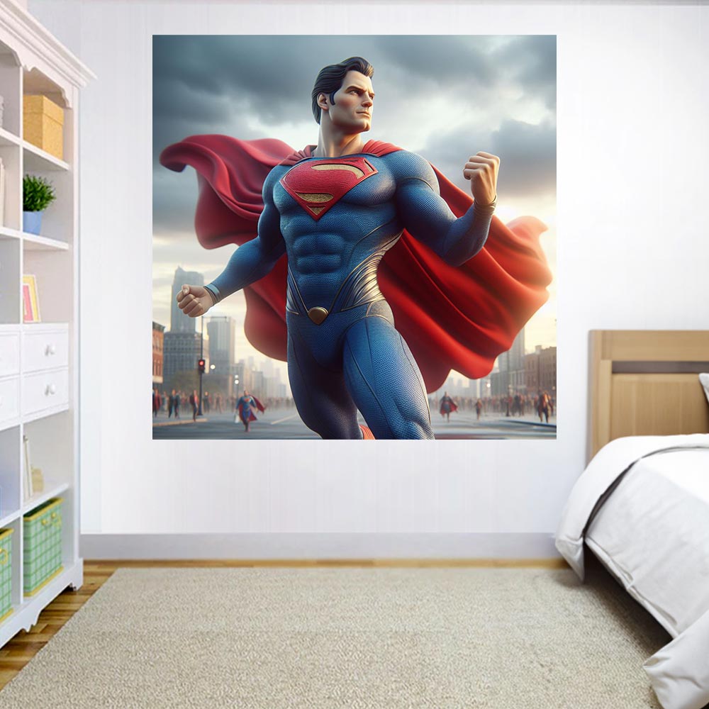 מדבקות קיר גדולות דגם סופרמן 8