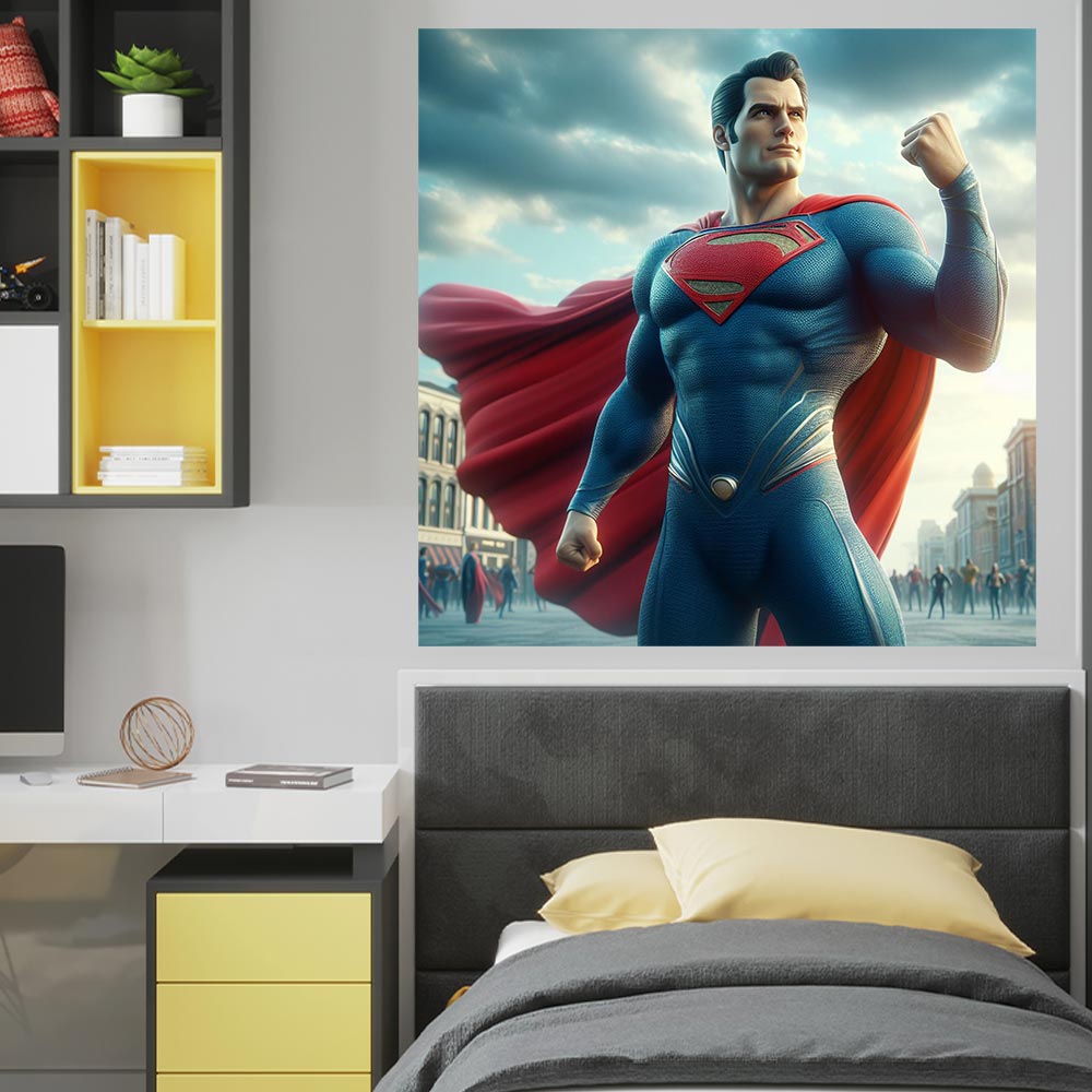 מדבקות קיר גדולות דגם סופרמן 9