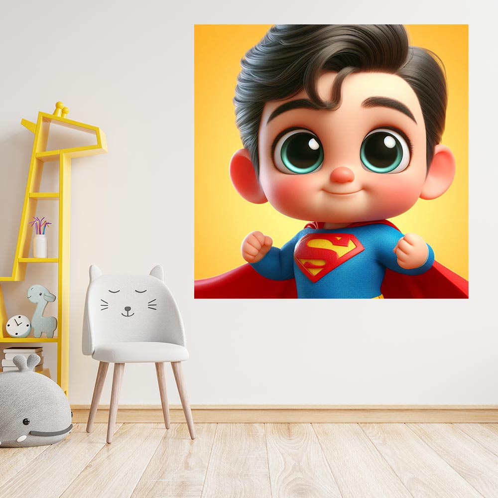 מדבקות קיר גדולות דגם סופרמן תינוק