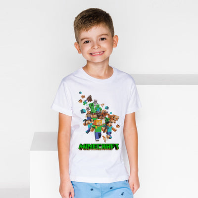 חולצת טי מעוצבת ילדים / מבוגרים - מיינקראפט
