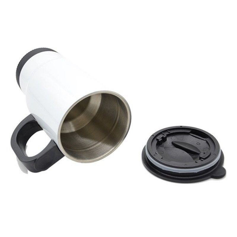 כוס תרמית שומרת חום/קור מעוצבת עם שם אישי והקדשה- כלי עבודה שחור לבן