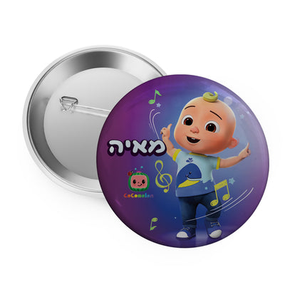 סיכות דש בעיצוב אישי - אייקון / תמונה מאויירת + שם והקדשה!