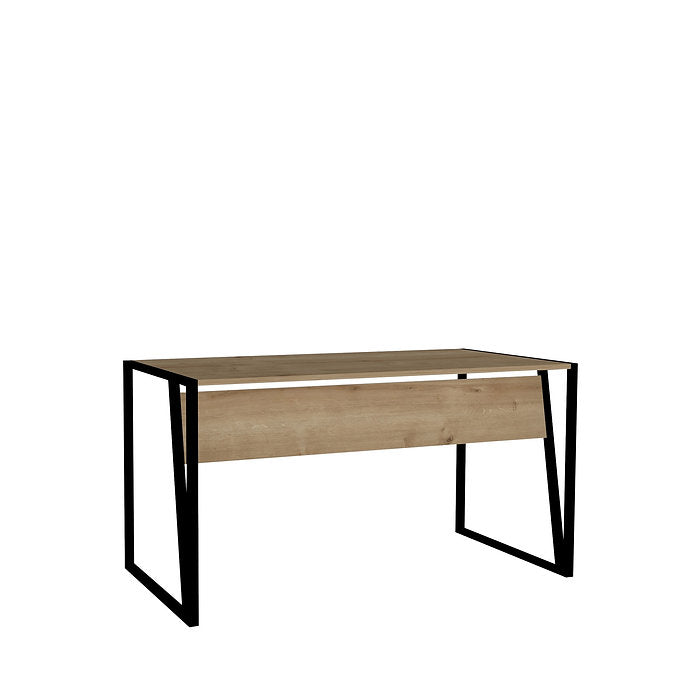 Cunda - שולחן עבודה - צבע אלון-שחור - משלוח חינם