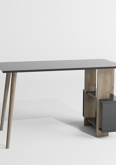 Lagomood Side - שולחן עבודה - צבע פחם - אגוז - משלוח חינם