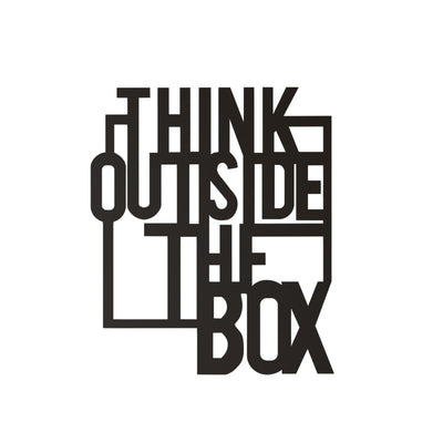 דקורציה לקיר ממתכת Think outside of the box LA12– מבית HOMAX משלוח חינם