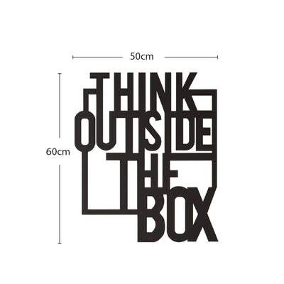 דקורציה לקיר ממתכת Think outside of the box LA12– מבית HOMAX משלוח חינם
