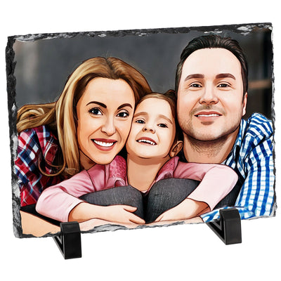 אבן בזלת מאויירת דגם מלבני - 20X15 ס"מ - Baby Coupon