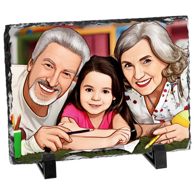 אבן בזלת מאויירת דגם מלבני - 20X15 ס"מ - Baby Coupon