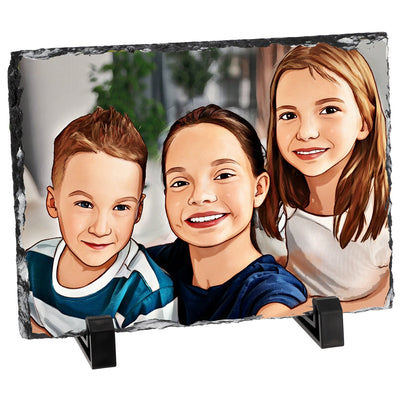 אבן בזלת מאויירת דגם מלבני - 20X15 ס"מ - Baby Coupon