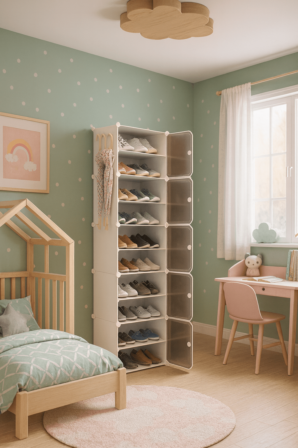 ארונית נעליים מודולארית עם 10 תאים ודלתות שקופות במבצע! - Baby Coupon