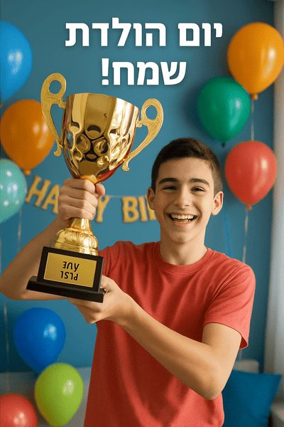 גביע מצוינות עשוי מתכת יוקרתי צבע זהב כולל הקדשה אישית מוטבעת על לוחית - Baby Coupon