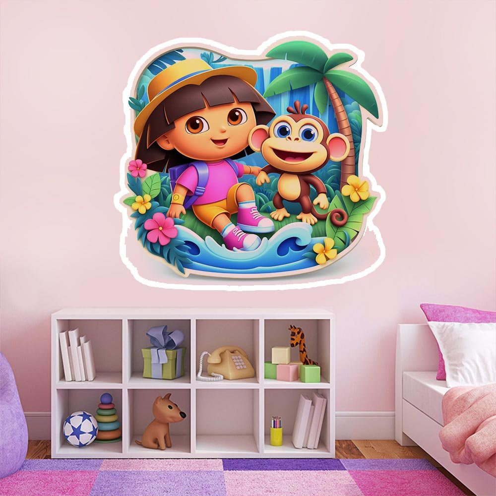 מדבקות קיר גדולות דגם דורה 1 - Baby Coupon