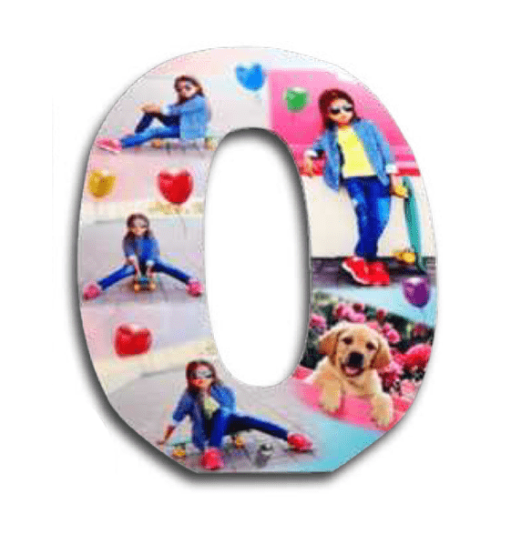 מספרים מעץ + רגל ניקל עם תמונה בעיצוב אישי - Baby Coupon