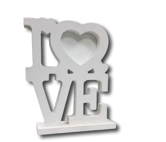 מסגרת עץ LOVE על רגל עם תמונה בעיצוב אישי - Baby Coupon