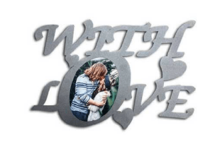 מסגרת מתכת WITH LOVE עם תמונה בעיצוב אישי - דגם עיגול - Baby Coupon