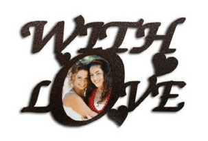מסגרת מתכת WITH LOVE עם תמונה בעיצוב אישי - דגם עיגול - Baby Coupon