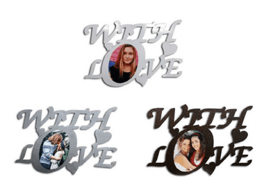 מסגרת מתכת WITH LOVE עם תמונה בעיצוב אישי - דגם עיגול - Baby Coupon