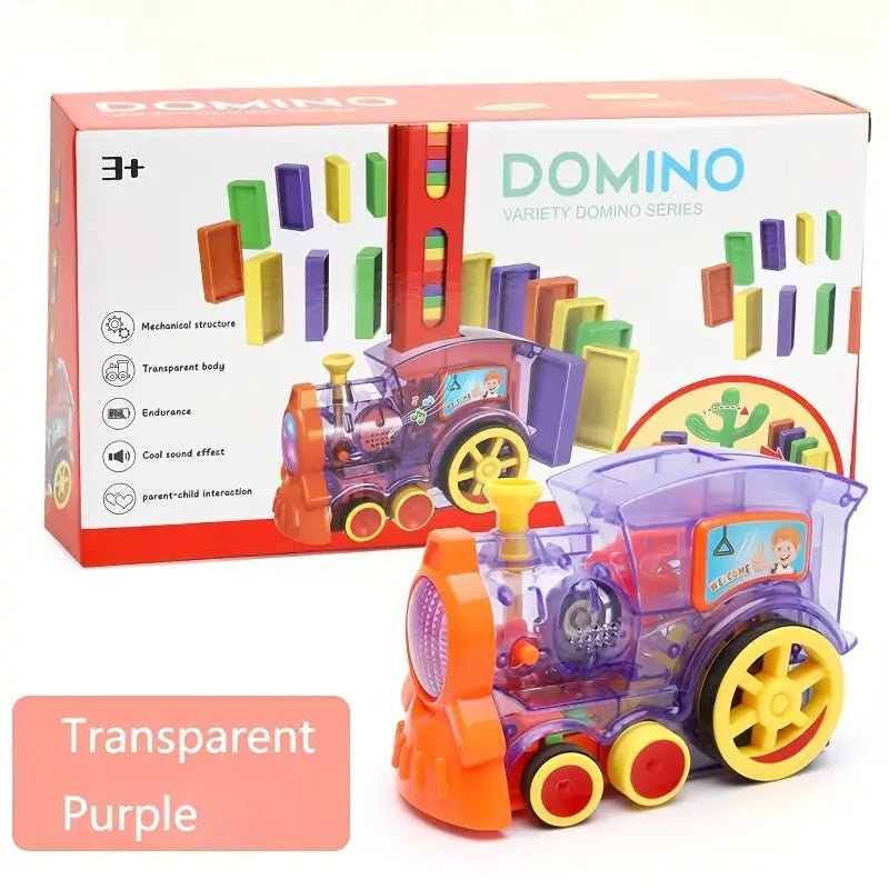 מסלול דומינו גדול עם קטר חשמלי מיוחד לסידור החלקים! - Baby Coupon