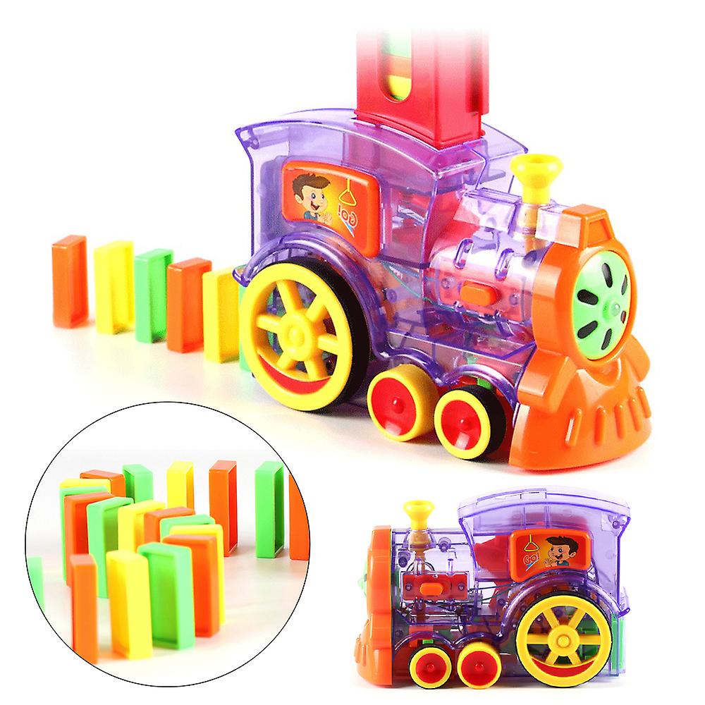 מסלול דומינו גדול עם קטר חשמלי מיוחד לסידור החלקים! - Baby Coupon