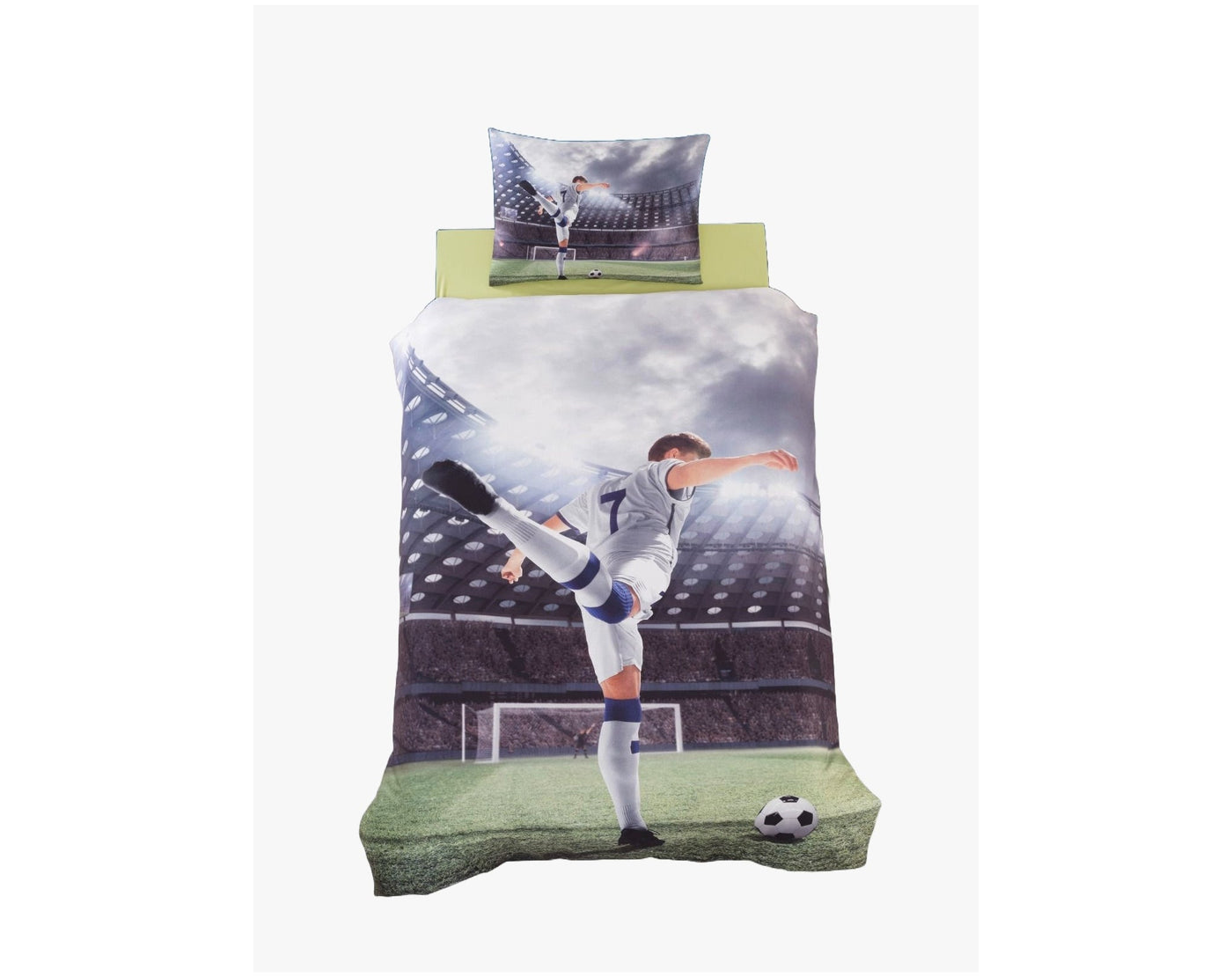 סט מצעים יחיד 100% כותנה דגם כדורגלן - Baby Coupon