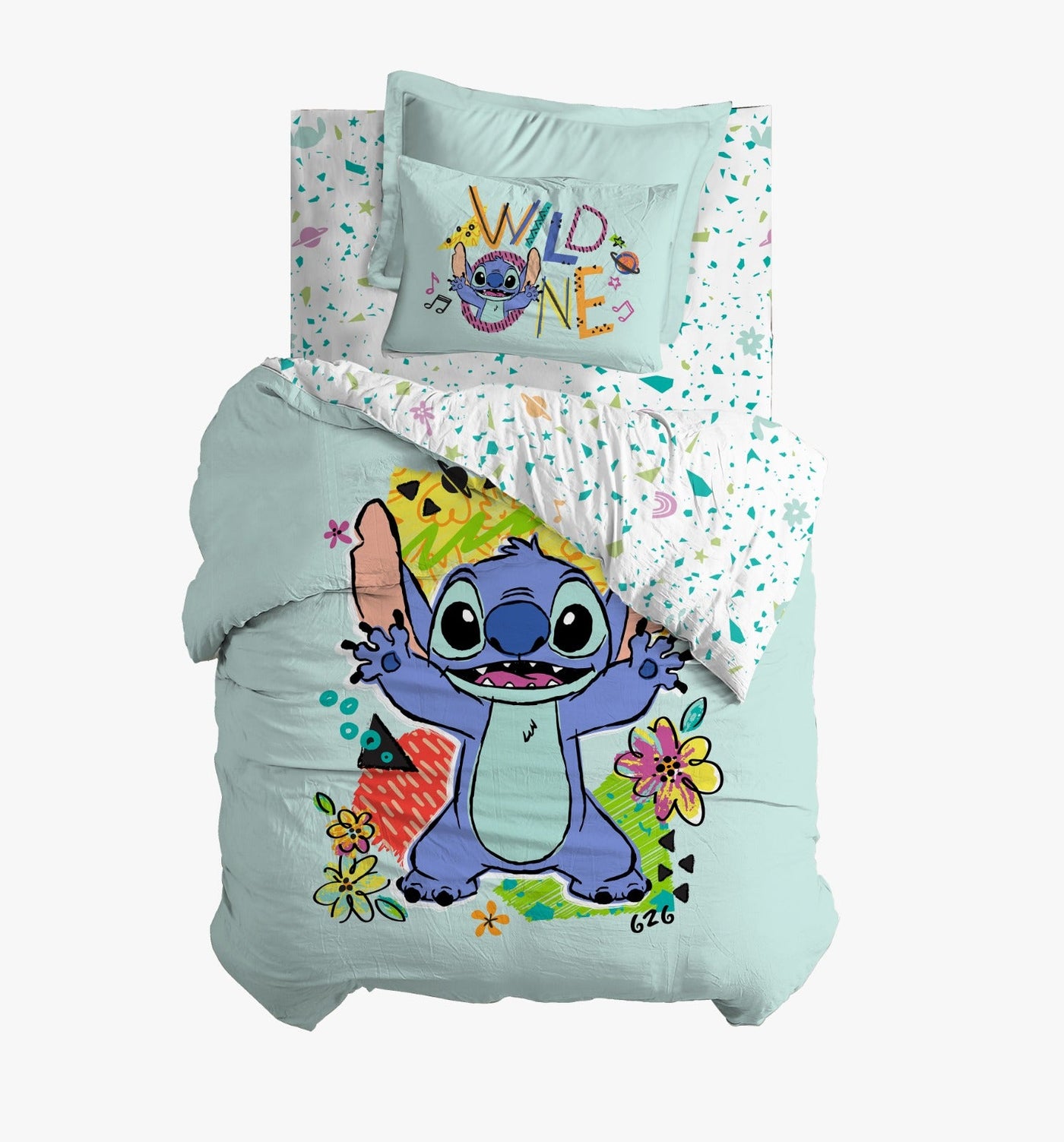 סט מצעים למיטה וחצי דגם STITCH WILD - Baby Coupon