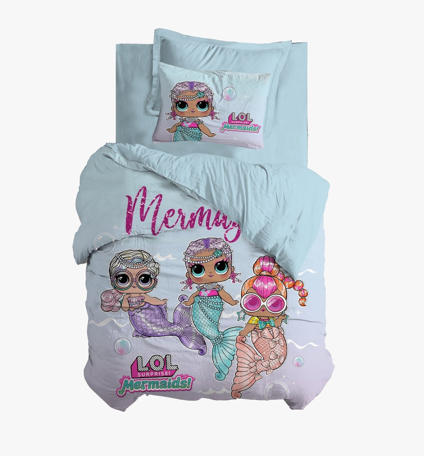 סט מצעים למיטת יחיד LOL בתולות ים - Baby Coupon