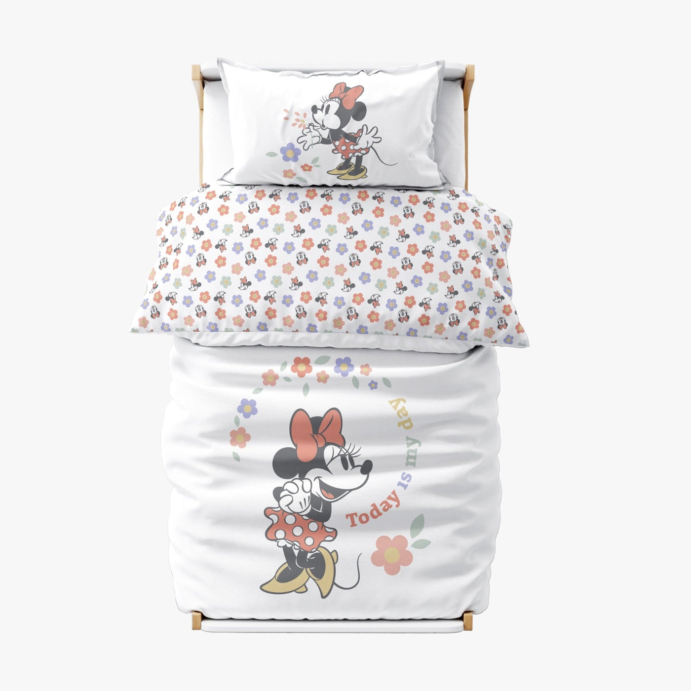סט מצעים למיטת מעבר 100% כותנה דגם מיני ספרינג - Baby Coupon