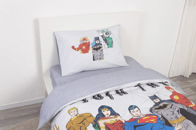 סט מצעים מיטה וחצי 100% כותנה דגם JUSTICE LEAGUE - Baby Coupon