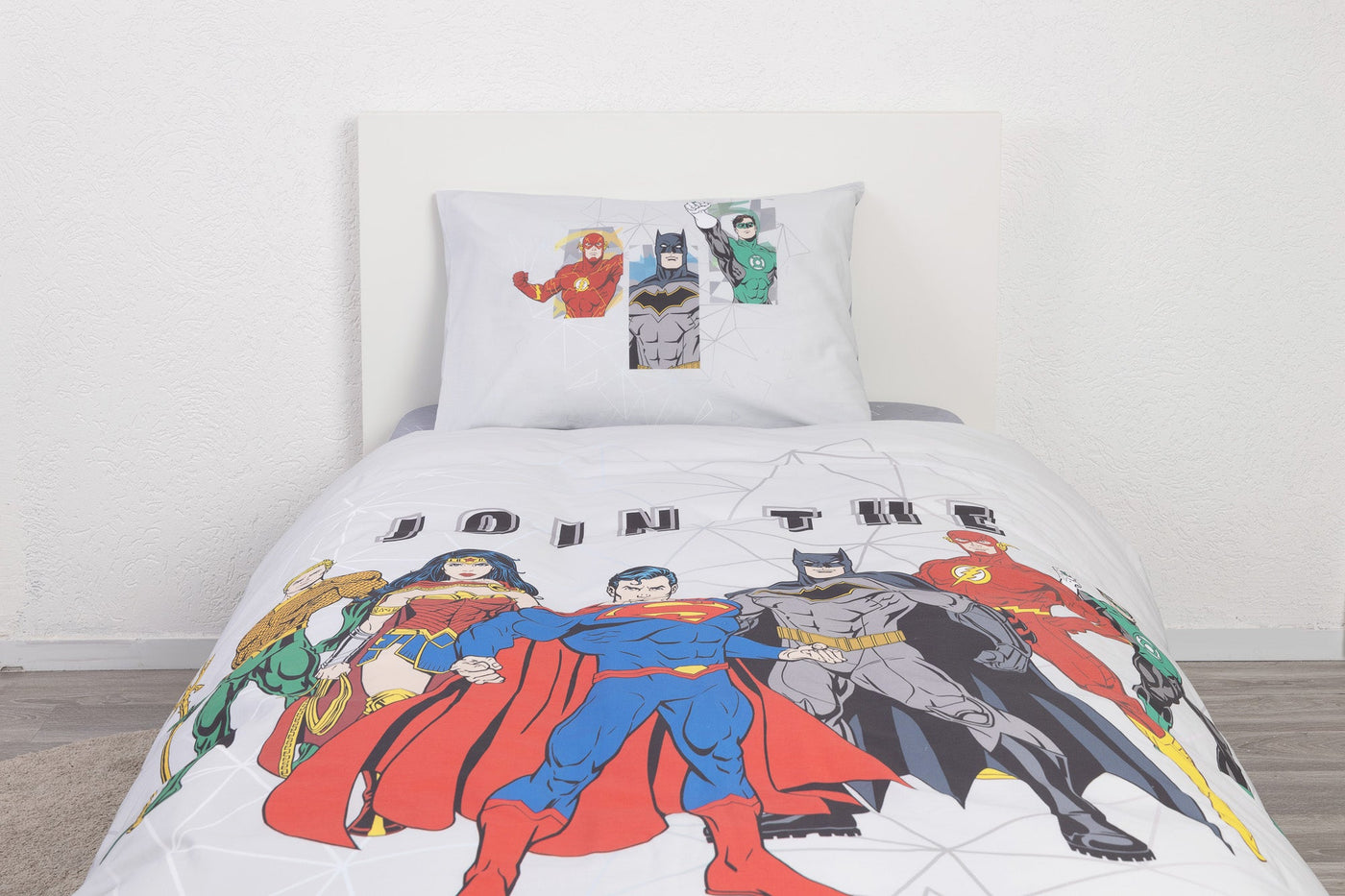 סט מצעים מיטה וחצי 100% כותנה דגם JUSTICE LEAGUE - Baby Coupon