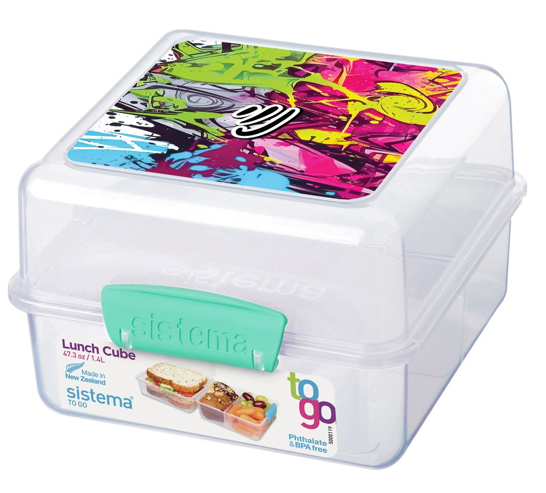 סט מוצרים עם שם הילד/ה בעיצוב גרפיטי צבעוני 2 - Baby Coupon