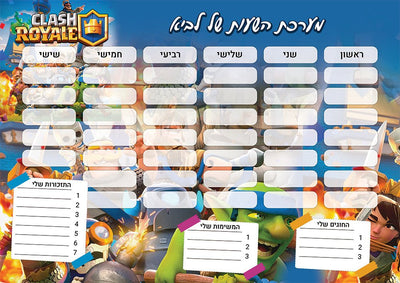 סט מוצרים עם שם הילד/ה בעיצוב קלאש רויאל Clash Royale - Baby Coupon