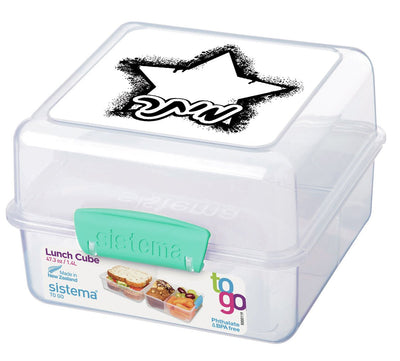 סט מוצרים עם שם הילד/ה בעיצוב כוכב גרפיטי - Baby Coupon