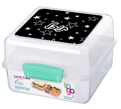 סט מוצרים עם שם הילד/ה בעיצוב כוכבים שחור לבן - Baby Coupon