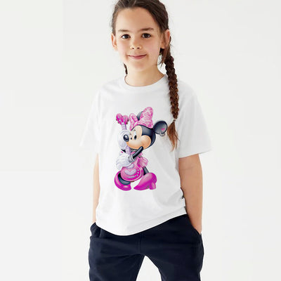 חולצת טי מעוצבת ילדים / מבוגרים - מיני מאוס סגול