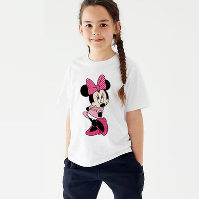 חולצת טי מעוצבת ילדים / מבוגרים - מיני מאוס ורוד