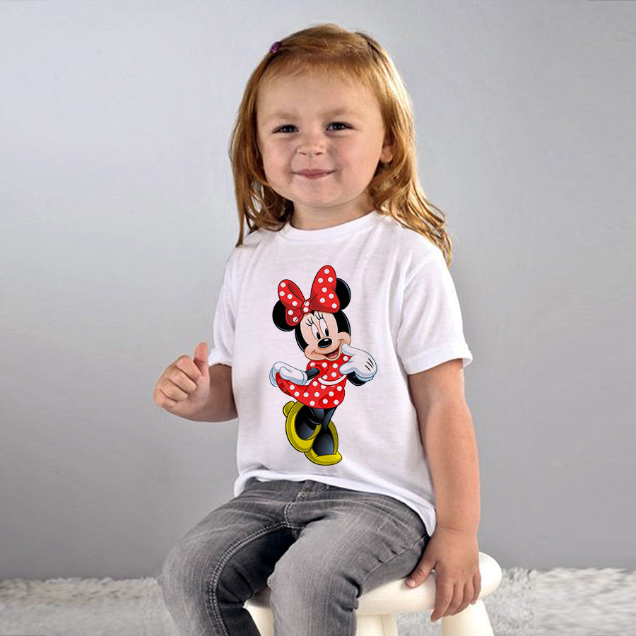 חולצת טי מעוצבת ילדים / מבוגרים - דגם 2 מיני מאוס אדום