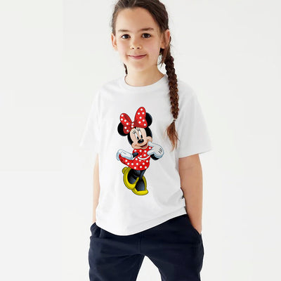 חולצת טי מעוצבת ילדים / מבוגרים - דגם 2 מיני מאוס אדום