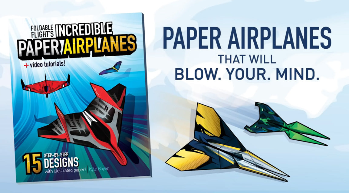 ספר המטוסים של Kyle Boyer - מומחה לאווירודינמיקה בקיפולי נייר.