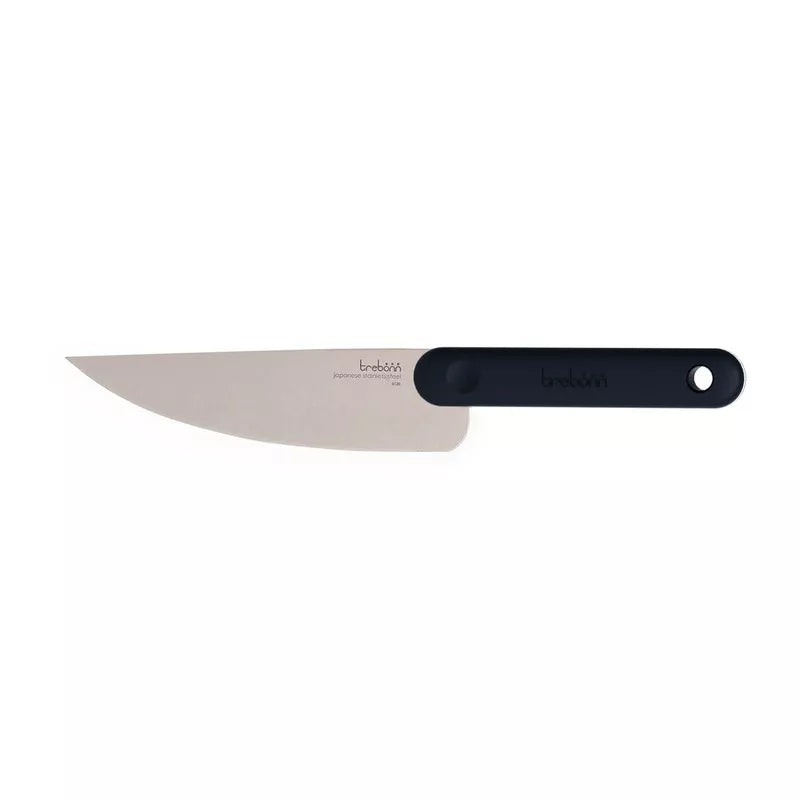סכין שף Stainless steel עם ידית לא מחליקה בצבע שחור 18 ס"מ