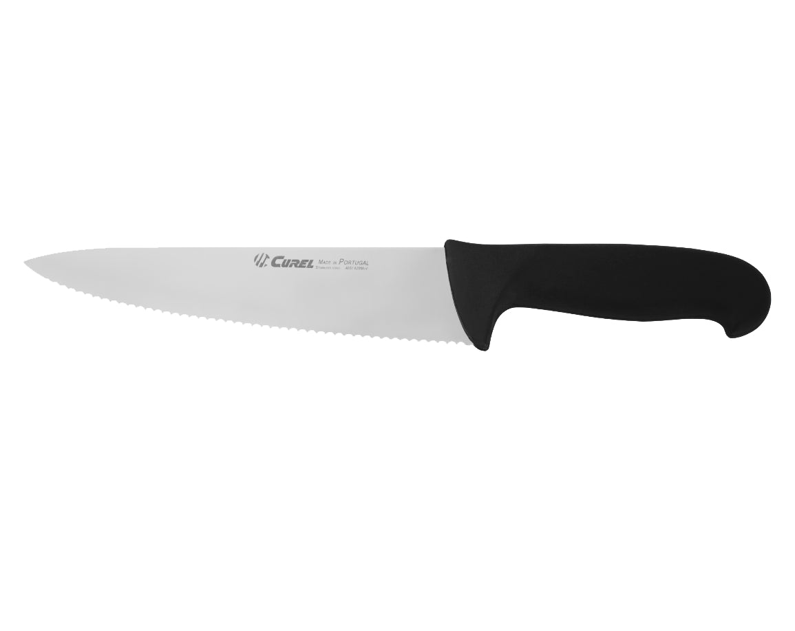 CURL סכין שף משוננת 20 ס"מ שחור מבית פורטוגל כולל משלוח חינם