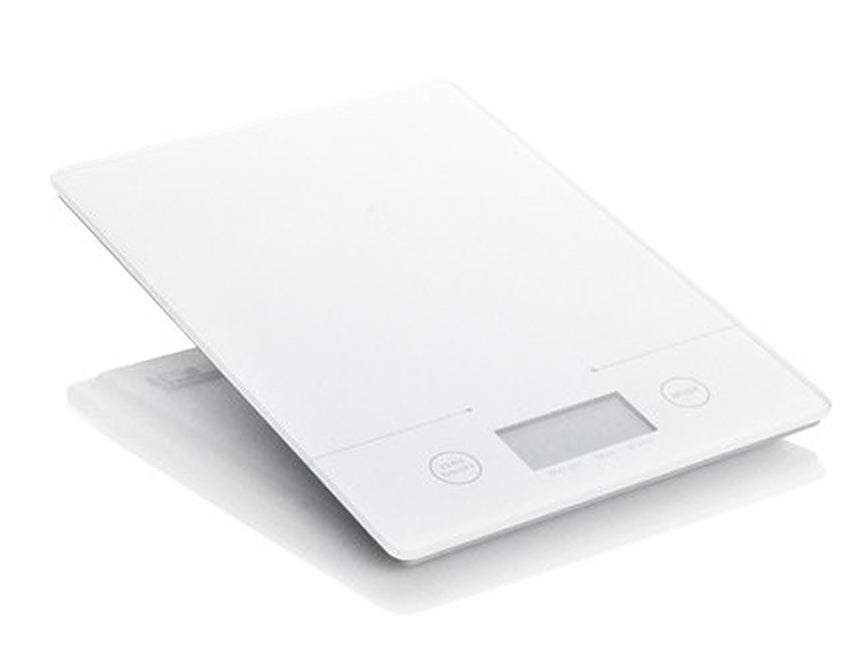 משקל דיגיטלי מזכוכית עד 5 ק''ג Roso - לבן כולל משלוח חינם