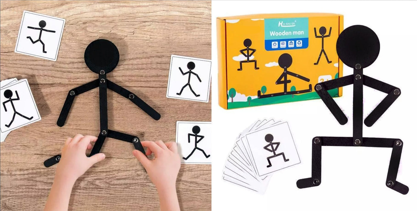 "איש העץ" משחק חשיבה ומיומנות עם מגוון קלפי עבודה ודמות עץ גדולה.. - Baby Coupon