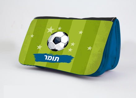 קלמר 3 תאים מעוצב עם שם הילד/ה - כדורגל - Baby Coupon