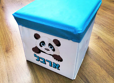 קופסאות אחסון וישיבה מעוצבות לילדים- עם שם הילד/ה