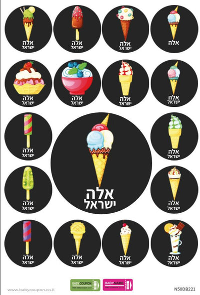 מדבקות גיהוץ עם שם אישי (17 מדבקות) - Baby Coupon