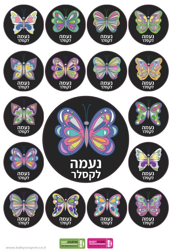 מדבקות גיהוץ עם שם אישי (17 מדבקות) - Baby Coupon
