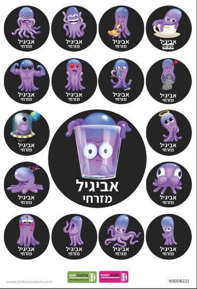 מדבקות גיהוץ עם שם אישי (17 מדבקות) - Baby Coupon