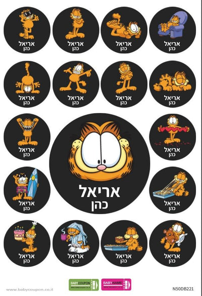 מדבקות גיהוץ עם שם אישי (17 מדבקות) - Baby Coupon