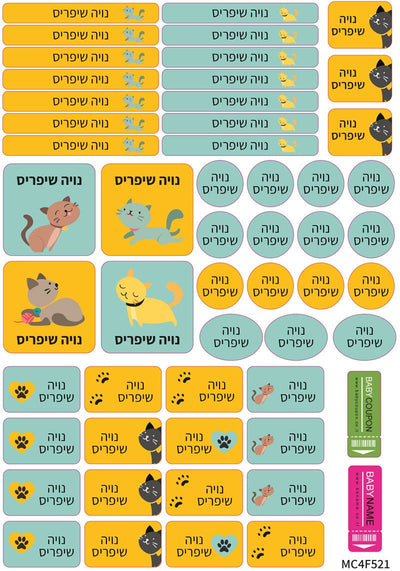 מדבקות גיהוץ עם שם אישי עמידות במים וסבון (52 מדבקות) - Baby Coupon